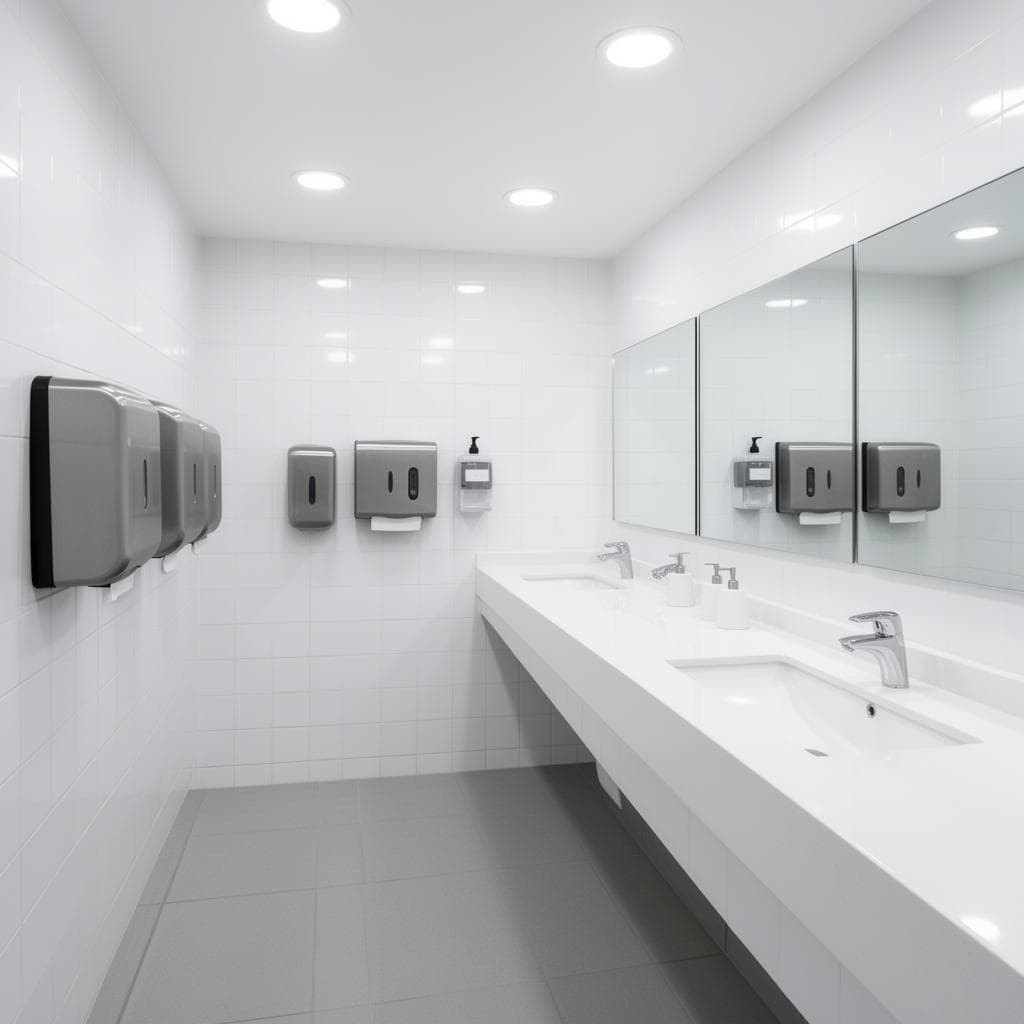 Professional washroom cleaning and restocking service
